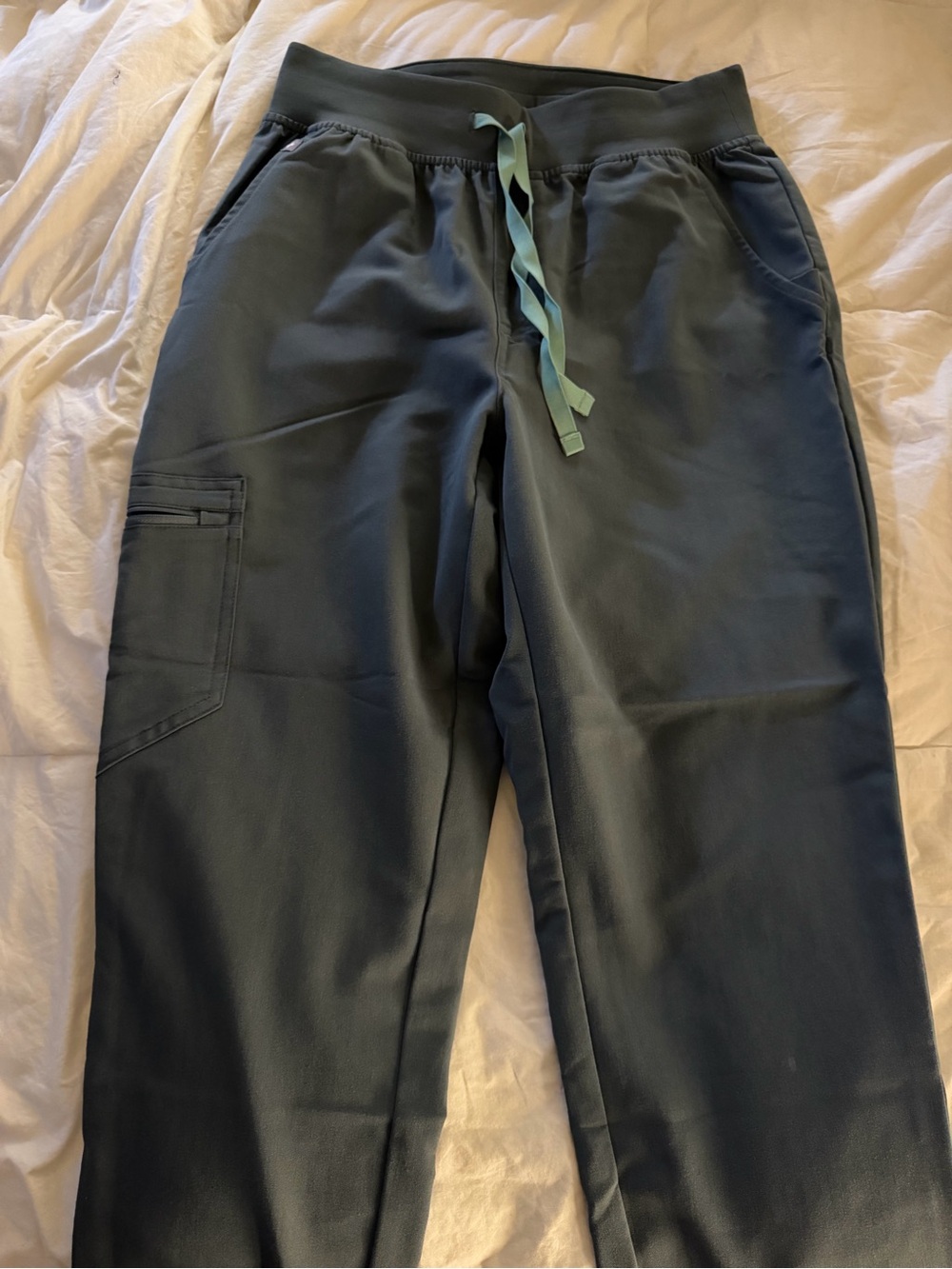 FIGS Women's Drawstring Jogger Scrub Pants in bonsai green - Limited Edition